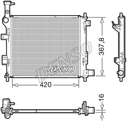 DENSO radiatorius, variklio aušinimas DRM43005