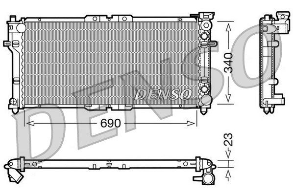 DENSO radiatorius, variklio aušinimas DRM44004