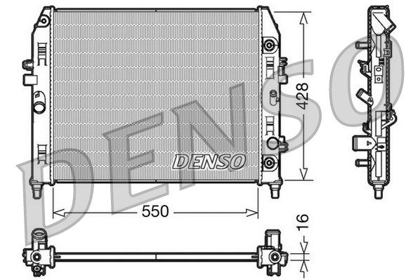 DENSO radiatorius, variklio aušinimas DRM44009