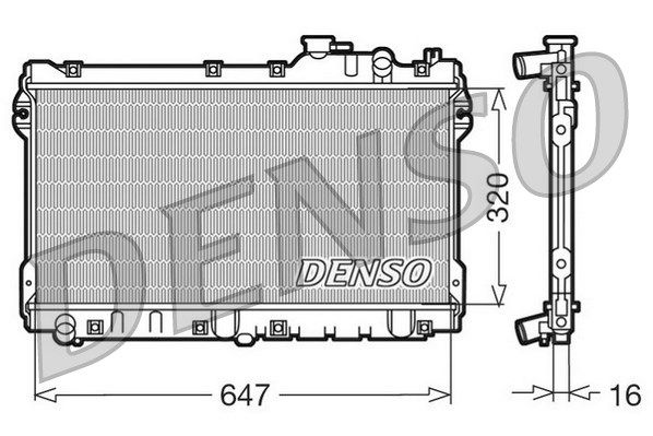 DENSO radiatorius, variklio aušinimas DRM44015