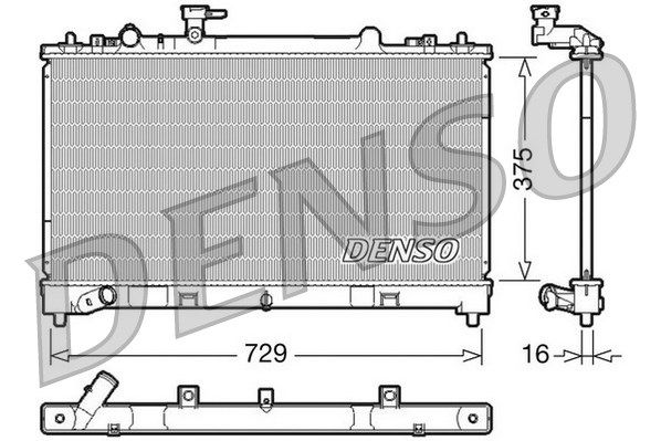 DENSO radiatorius, variklio aušinimas DRM44023