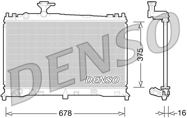 DENSO radiatorius, variklio aušinimas DRM44027