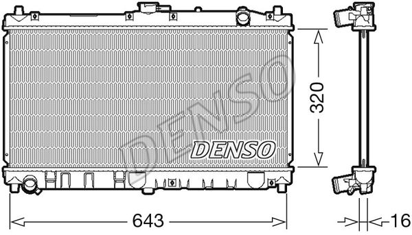 DENSO radiatorius, variklio aušinimas DRM44031