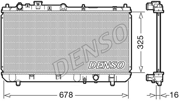 DENSO radiatorius, variklio aušinimas DRM44032