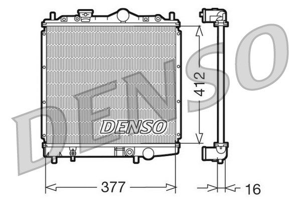 DENSO radiatorius, variklio aušinimas DRM45001