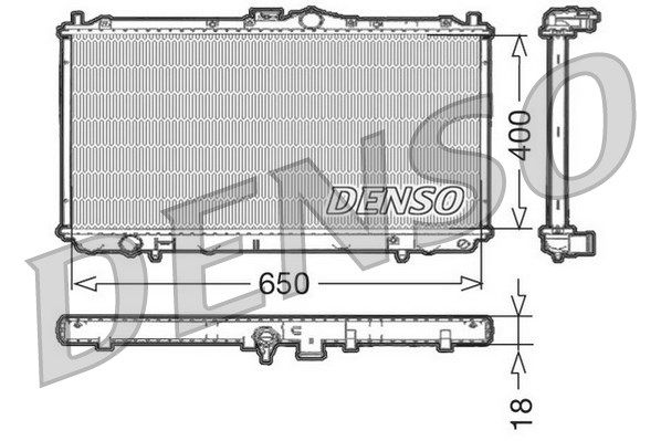 DENSO Радиатор, охлаждение двигателя DRM45010