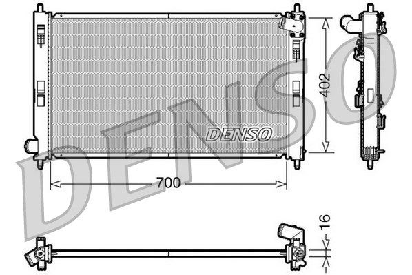 DENSO Радиатор, охлаждение двигателя DRM45023