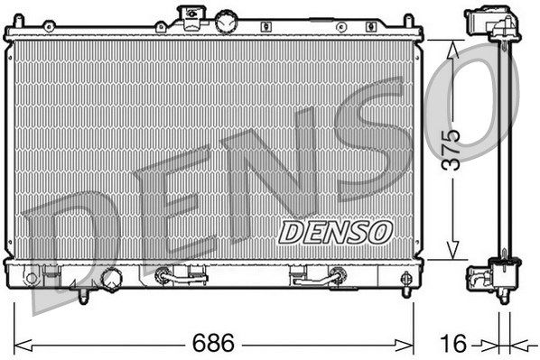 DENSO radiatorius, variklio aušinimas DRM45024