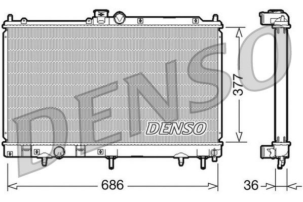 DENSO radiatorius, variklio aušinimas DRM45026