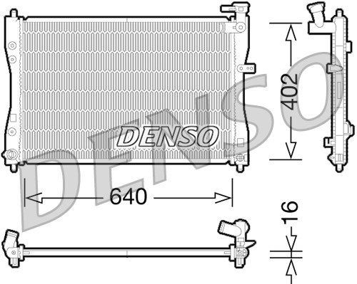 DENSO Радиатор, охлаждение двигателя DRM45033