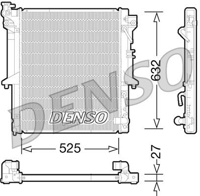 DENSO Радиатор, охлаждение двигателя DRM45035