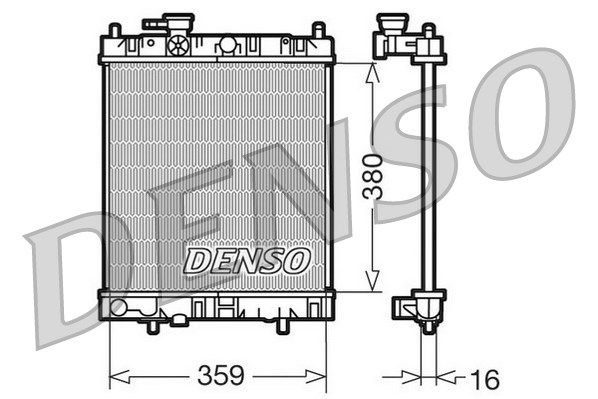 DENSO radiatorius, variklio aušinimas DRM46001