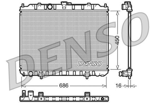 DENSO radiatorius, variklio aušinimas DRM46004