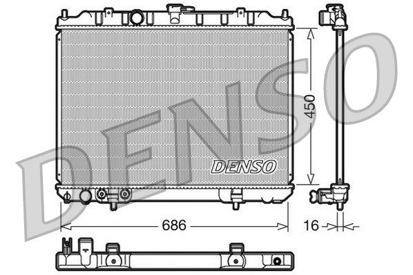 DENSO Радиатор, охлаждение двигателя DRM46005