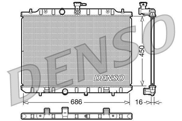 DENSO radiatorius, variklio aušinimas DRM46009