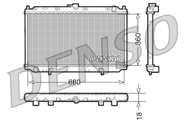 DENSO radiatorius, variklio aušinimas DRM46011