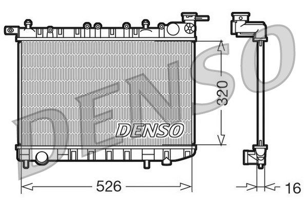 DENSO radiatorius, variklio aušinimas DRM46015