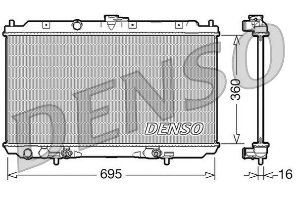 DENSO Радиатор, охлаждение двигателя DRM46024