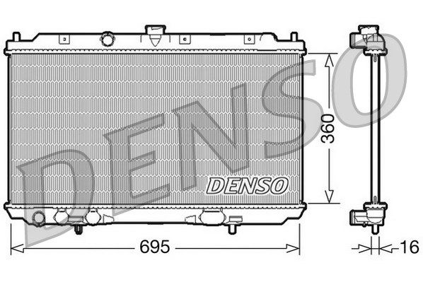 DENSO Радиатор, охлаждение двигателя DRM46025