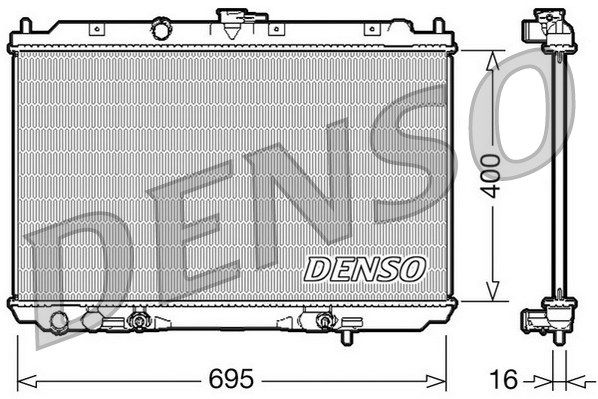 DENSO radiatorius, variklio aušinimas DRM46026