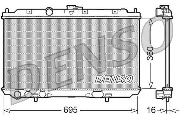 DENSO radiatorius, variklio aušinimas DRM46027