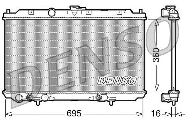 DENSO Радиатор, охлаждение двигателя DRM46028