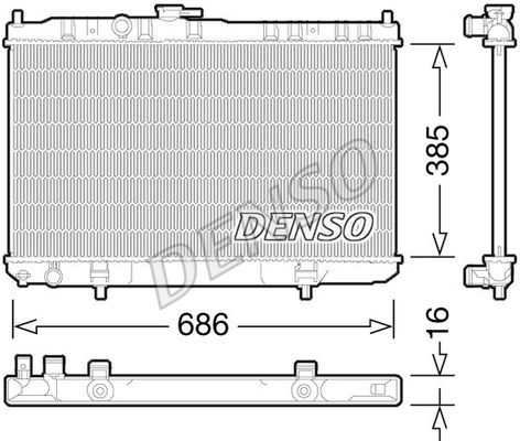 DENSO radiatorius, variklio aušinimas DRM46034