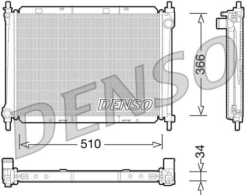 DENSO radiatorius, variklio aušinimas DRM46037