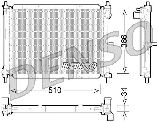 DENSO radiatorius, variklio aušinimas DRM46038