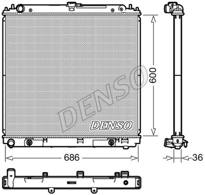 DENSO radiatorius, variklio aušinimas DRM46042