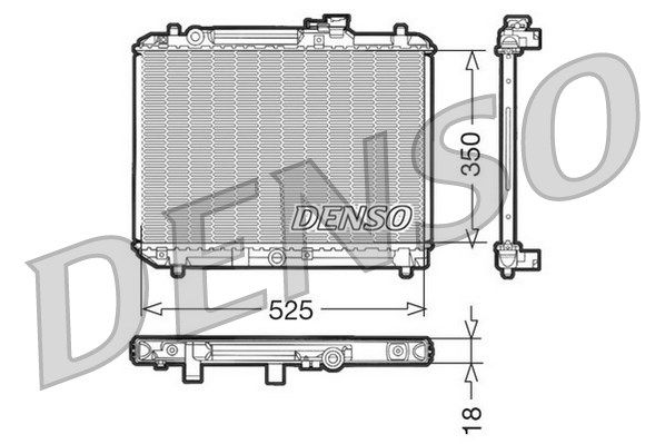 DENSO radiatorius, variklio aušinimas DRM47001