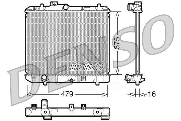 DENSO radiatorius, variklio aušinimas DRM47004