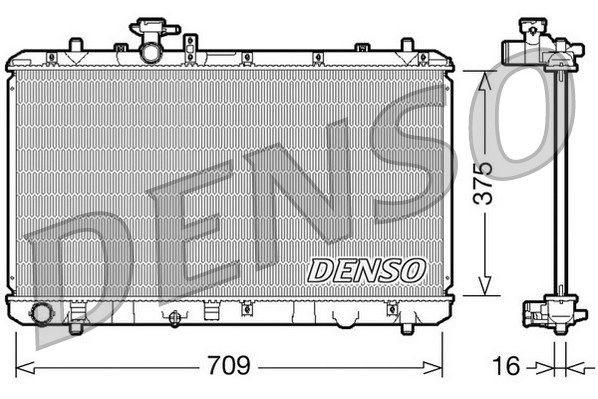 DENSO radiatorius, variklio aušinimas DRM47023