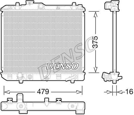 DENSO Радиатор, охлаждение двигателя DRM47028