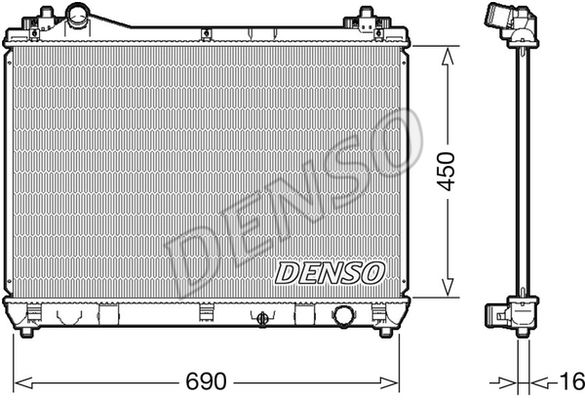 DENSO Радиатор, охлаждение двигателя DRM47031