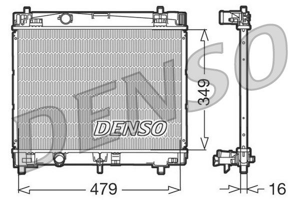 DENSO radiatorius, variklio aušinimas DRM50003