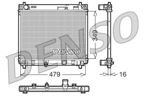 DENSO radiatorius, variklio aušinimas DRM50004