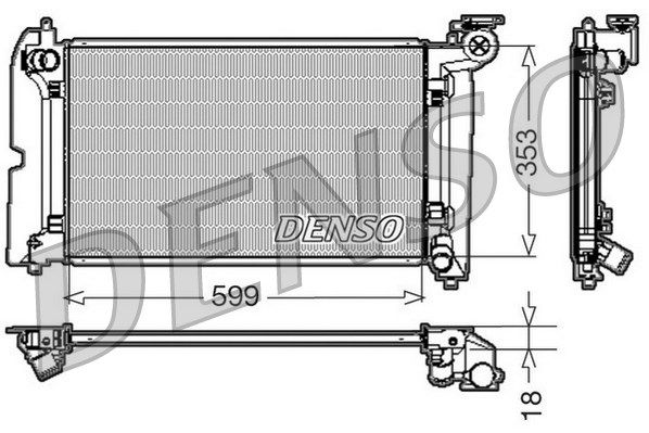 DENSO radiatorius, variklio aušinimas DRM50010