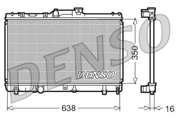 DENSO radiatorius, variklio aušinimas DRM50013