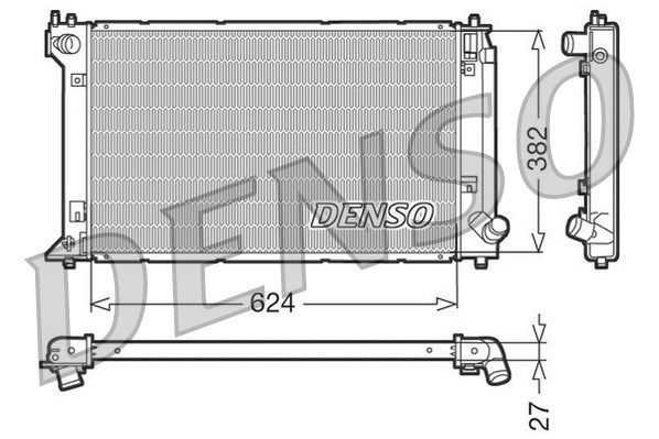 DENSO radiatorius, variklio aušinimas DRM50019