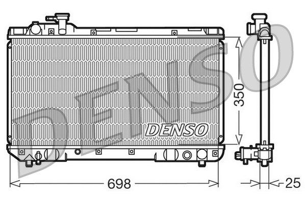 DENSO radiatorius, variklio aušinimas DRM50020