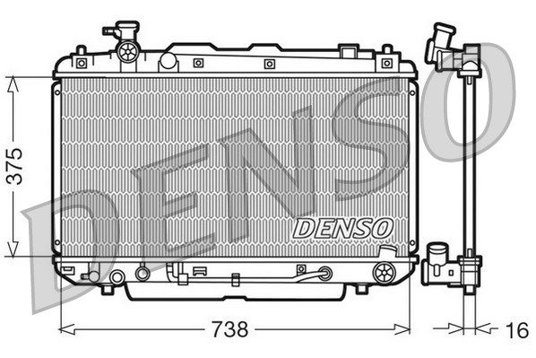 DENSO radiatorius, variklio aušinimas DRM50022