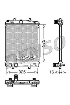 DENSO radiatorius, variklio aušinimas DRM50040