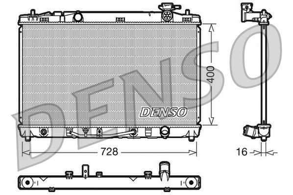 DENSO Радиатор, охлаждение двигателя DRM50041