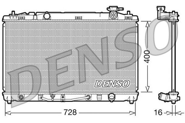 DENSO radiatorius, variklio aušinimas DRM50042