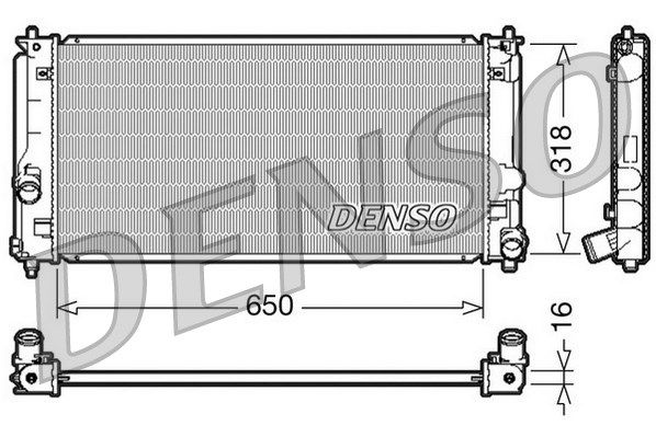 DENSO radiatorius, variklio aušinimas DRM50044