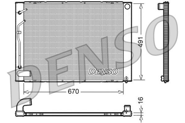 DENSO Радиатор, охлаждение двигателя DRM50054