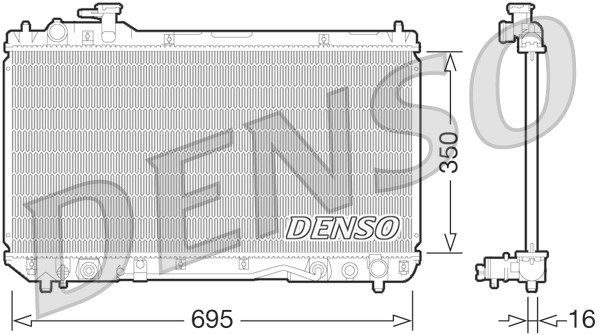 DENSO radiatorius, variklio aušinimas DRM50061