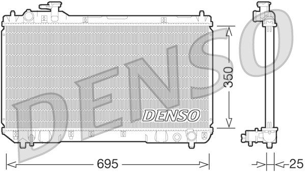DENSO radiatorius, variklio aušinimas DRM50062
