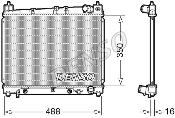 DENSO radiatorius, variklio aušinimas DRM50080